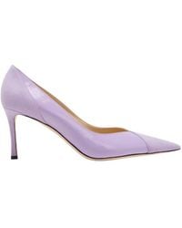 Jimmy Choo - Cass 75 Mixed Leather Pumps, Brand Size 37.5 Us - Lyst
