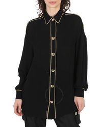 Moschino - Long-sleeve Teddy Button Silk Shirt - Lyst