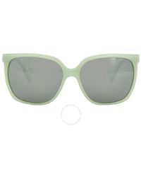 Porsche Design - Light Olive/silver Mirror Square Sunglasses P8589 C 60 - Lyst