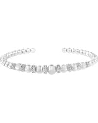 Haus of Brilliance - Sterling 1/4 Cttw Diamond Ball Bead Cuff Bangle Bracelet (I-J, I2-I3) - Lyst