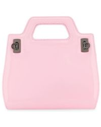 Ferragamo - Mini Wanda Top Handle Leather Hand Bag - Lyst