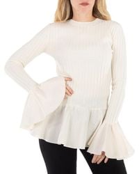 JW Anderson - Contrast Woven Hem Knit Top - Lyst