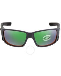 Costa Del Mar - Tuna Alley Pro Green Mirror Polarized Glass Rectangular Sunglasses 6s9105 910508 60 - Lyst