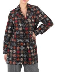 Roberto Cavalli - Ladies Coin-Print Belted Trench Jacket, Brand Size 40 (Us - Lyst