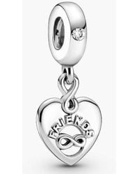 PANDORA - Friends And Infinity Heart Sterling Dangle - Lyst