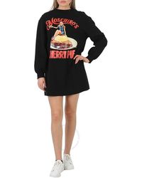 Moschino - Cherry Pie Print Long-sleeve Jumper Dress - Lyst