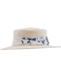 Maison Michel - Ladies Kiki Straw Boater Hat - Lyst