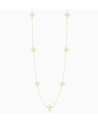 Roberto Coin - 18K 0.19Cttw Diamond Cialoma Flower Station Necklace 33" - Lyst