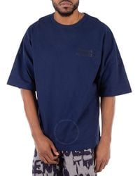 McQueen - Midnight Tonal Logo-Print Cotton T-Shirt - Lyst