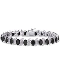 Amour - 14 7/8 Ct Tgw Sapphire And Diamond S-Link Bracelet - Lyst