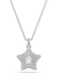 Swarovski - Sublima Rhodium Plated Star Pendant Necklace - Lyst