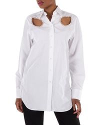 Stella McCartney - Crystal-Embellished Cut-Out Shirt - Lyst