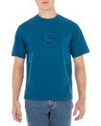 Burberry - Oak Leaf Crest Embroidered Cotton Crewneck T-Shirt - Lyst