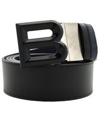 Bally - B-Logo Buckle Reversible Leather Belt, Cm - Lyst