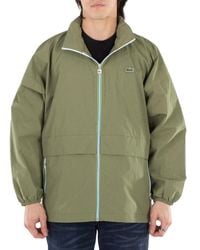 Lacoste - Water-Repellent Removable Hood Windbreaker, Brand Size 50 Us - Lyst