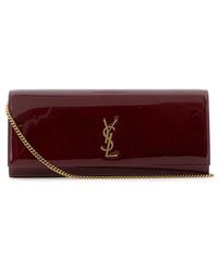 Saint Laurent - Burgundy Leather Kate Clutch - Lyst