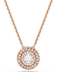 Swarovski - Sublima Pendant, Round Cut, 18K Rose Finish - Lyst