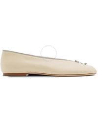 Burberry - Sadler Zip Leather Ballerina Shoes, Brand Size 39 Us - Lyst
