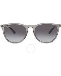 Ray-Ban - Erika Light Grey Gradient Dark Grey Round Sunglasses Rb4171 65138g 54 - Lyst