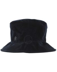 Maison Michel - Navy Jason Velvet Bucket Hat - Lyst