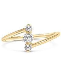 Haus of Brilliance - 10K 1/4 Cttw Lab Grown Diamond Vertical Three Stone Ring - Lyst