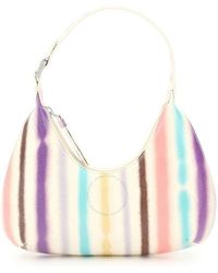 BY FAR - Baby Amber Striped Leather Hobo Bag - Lyst