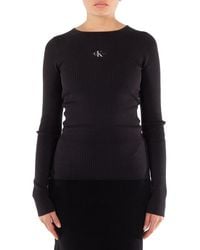 Calvin Klein - Slim Ribbed Lyocell Jumper - Lyst
