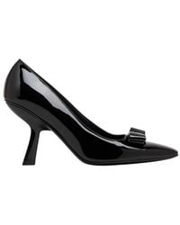 Ferragamo - Ferragamo Patent Leather Vara Bow Pumps - Lyst