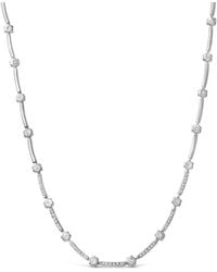 Haus of Brilliance - 14K 1.0 Cttw Diamond Flower And Bar Station Necklace - Lyst
