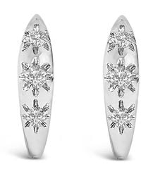 Haus of Brilliance - 10K 1/5 Cttw Lab Grown Diamond Three Stone Huggie Hoop Earrings - Lyst
