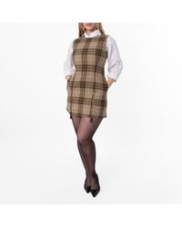 Burberry - Checked Virgin Wool Mini Dress, Brand Size 4 Us - Lyst