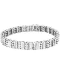 Haus of Brilliance - 14k White Gold 4 7/8 Cttw Baguette & Round Brilliant-cut Diamond Channel- & Prong-set Tennis Bracelet - Lyst