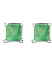 Haus of Brilliance - 14K 5X5Mm Princess Cut Emerald Solitaire Stud Earrings - Lyst