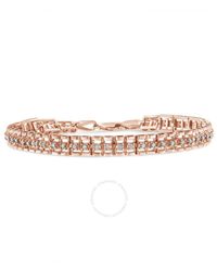 Haus of Brilliance - 10k Re Gold Plated .925 Sterling Silver 1.0 Cttw Re Cut Diamond Double-link 7'' Tennis Bracelet - Lyst