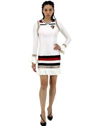 Burberry - Ring-pierced Striped Stretch Jersey Mini Dress - Lyst