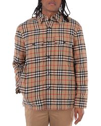 Burberry - Archive Vintage Check Wool Cotton Overshirt - Lyst