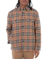 Burberry - Archive Vintage Check Wool Cotton Overshirt - Lyst