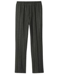 Burberry - Pinstriped Wool Tailored Trousers, Brand Size 52 Waist - Lyst