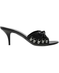 Balenciaga - Cagole 70 Leather Mule Sandals, Brand Size 37 Us - Lyst