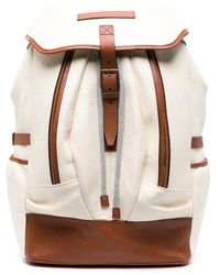 Brunello Cucinelli - Off Leather Backpack - Lyst