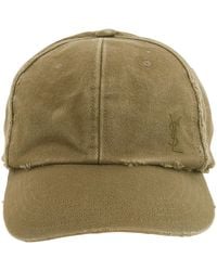Saint Laurent - Washed Denim Cap - Lyst