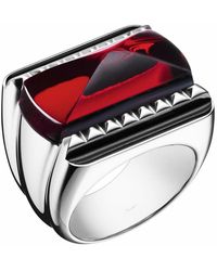 Baccarat - 's Louxor Sterling Silver Red Crystal Ring 2808047 - Lyst