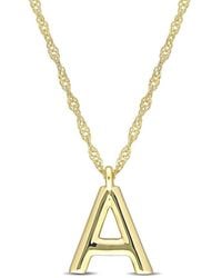 Amour - Intial "A" Pendant With Chain - Lyst