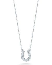 Roberto Coin - 18K Tiny Treasures Diamond Horseshoe Necklace - Lyst