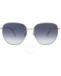 Victoria Beckham - Blue Gradient Pilot Sunglasses Vb219s 720 60 - Lyst