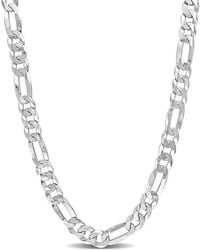 Amour - 8.9Mm Flat Figaro Chain Necklace - Lyst