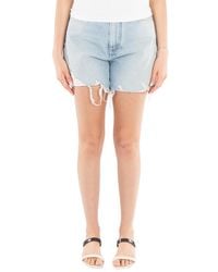 Balmain - High-Rise Denim Shorts - Lyst