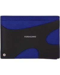 Ferragamo - Cut-Out Grained Leather Card Case - Lyst