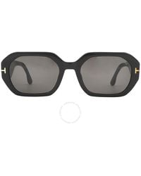 Tom Ford - Veronique Smoke Geometric Sunglasses Ft0917 01a 55 - Lyst
