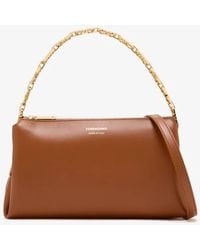 Ferragamo - Gancini Calfskin Chain Mini Compact Bag - Lyst